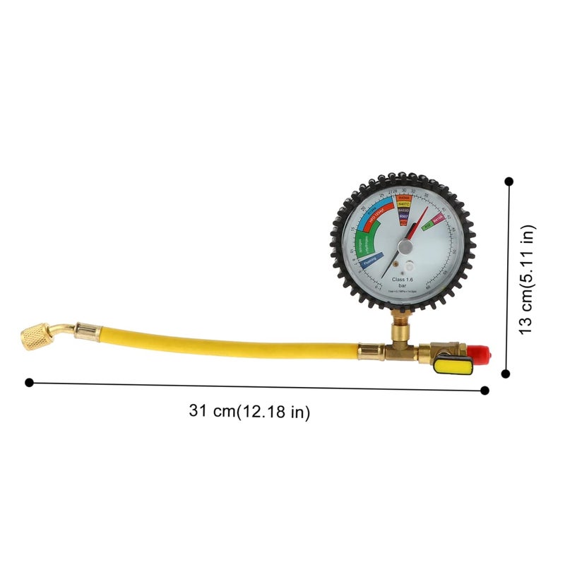 Durable AC Refrigeration Pressure Gauge Tester for Home and Automotive Systems - Image 3